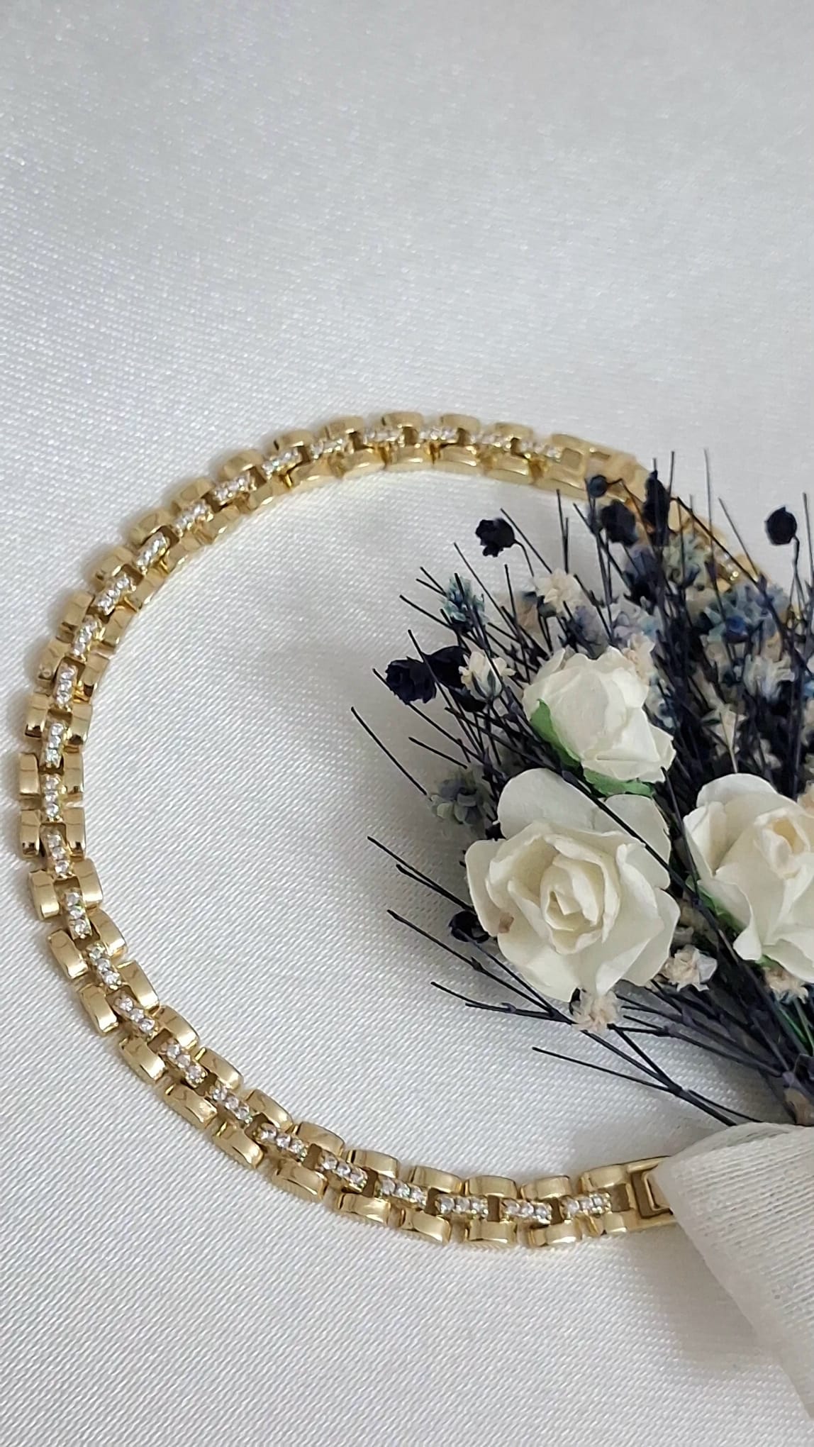 XUPING Bileklik - Kare Taş Dizili Bakla Zincir